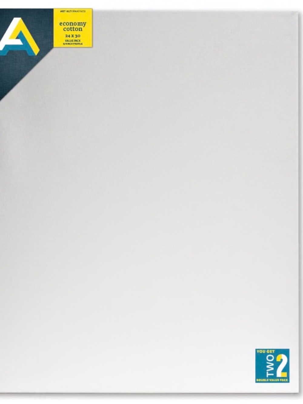 Art Alternatives Economy Cotton Canvas Panel - White